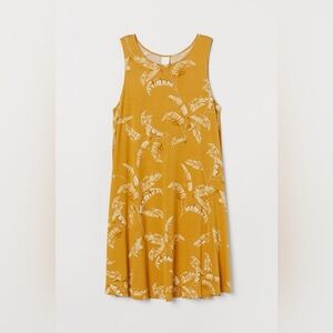 H&M Gold Maxi Sundress Scoop Neck Sleeveless